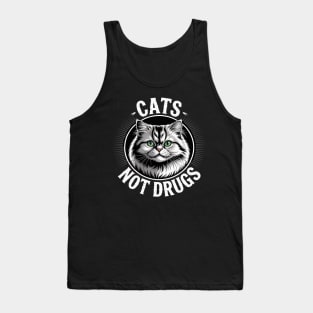 Cats Not Drugs Munchkin British Longhair Tank Top